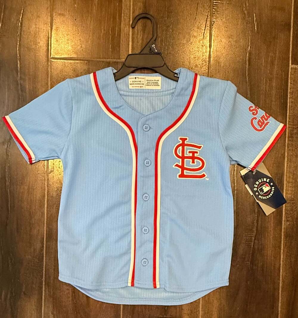 Genuine Merchandise St. Louis Cardinals Baseball Jersey Size 4/5 Blue